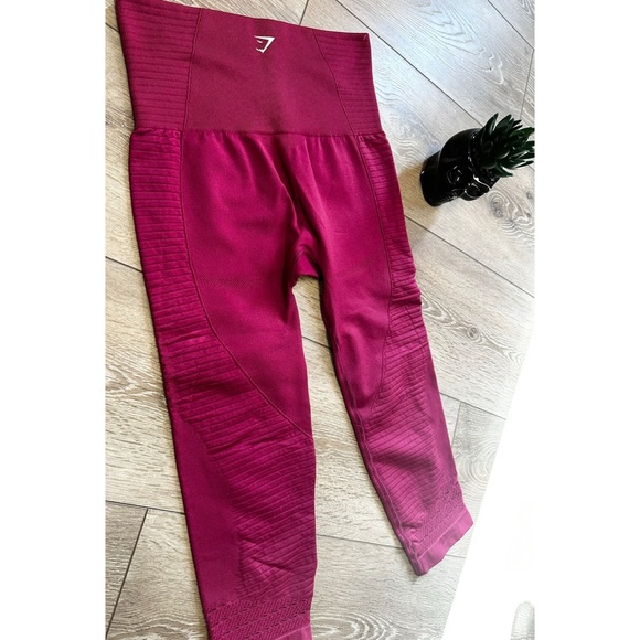 •Gymshark• Energy Seamless crop leggings in Crimson Red - Picture 8 of 8